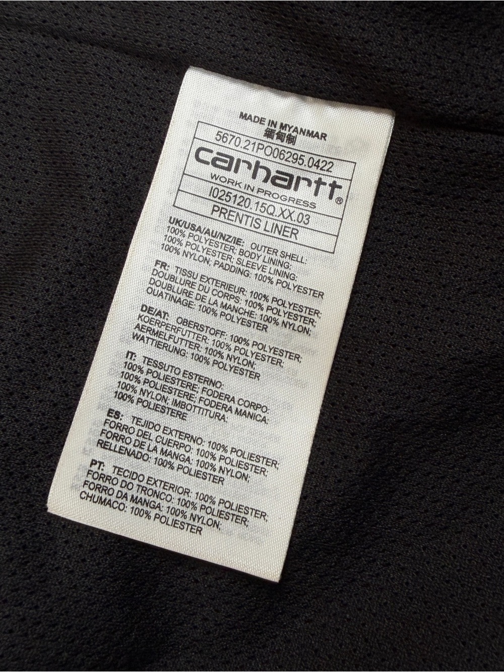 Carhartt WIP Prentis Liner Full Zip Sherpa Fleece Jacket Small - Picture 9 of 12